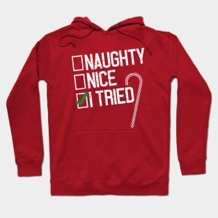 Christmas Naughty, Nice, I Tried Hoodie